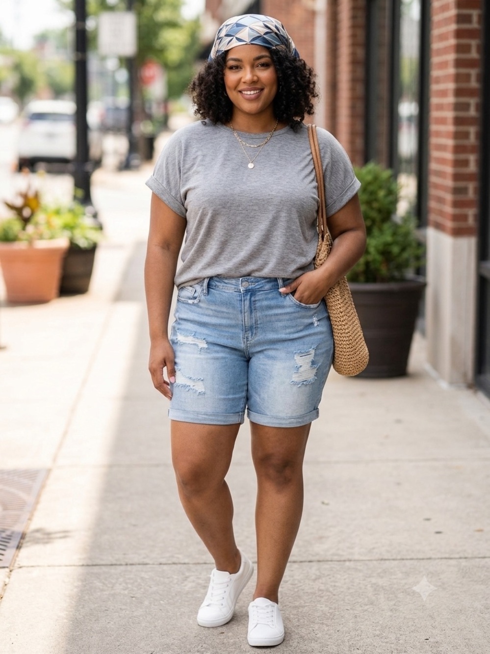 Judy Blue High Rise Distressed Medium Wash Denim Shorts 3XL